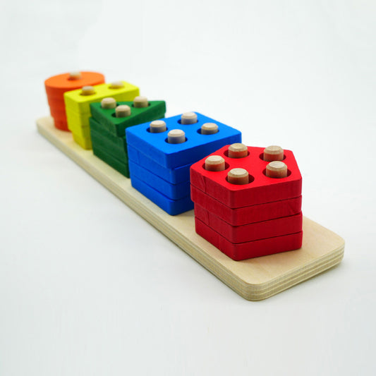 ShapeStack Montessori Wooden Blocks