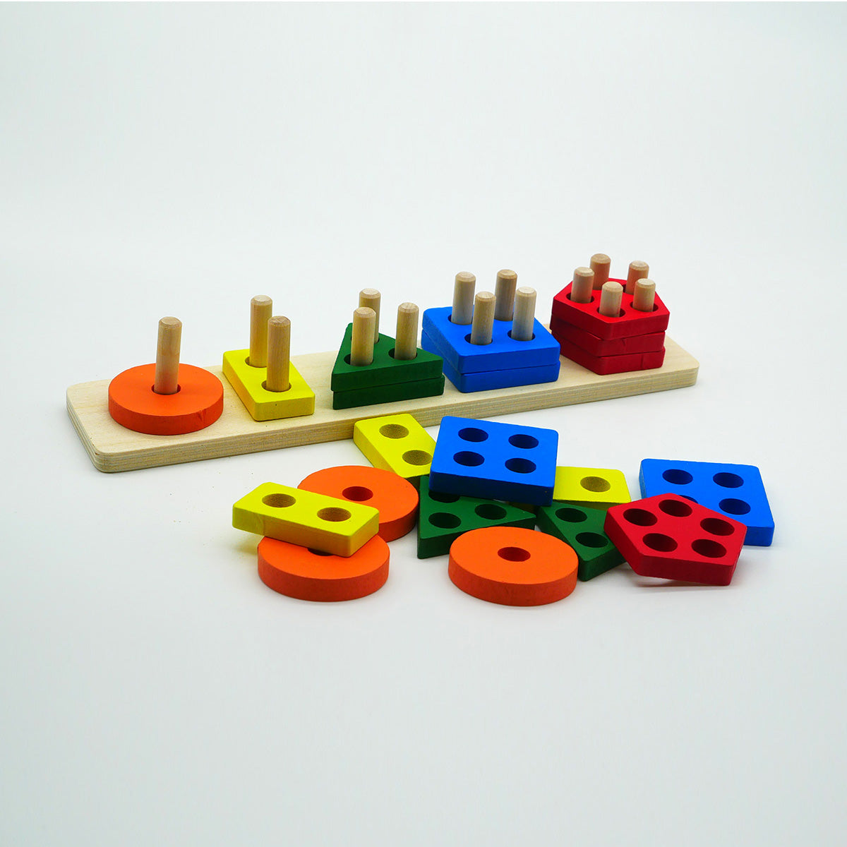 ShapeStack Montessori Wooden Blocks