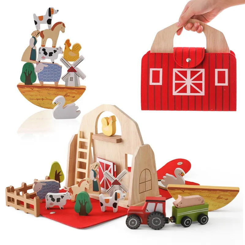 FarmTales Montessori Wooden Stackables Case